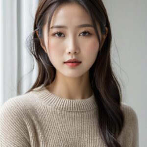 リアル系日本人女性×冬ニットを再現｜Stable Diffusion用ベースプロンプト（Rib-Knit）