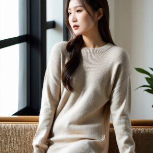 リアル系日本人女性×冬ニットを再現｜Stable Diffusion用ベースプロンプト（One-Piece Knit）