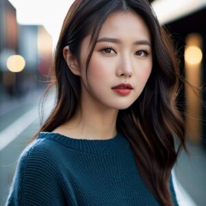 リアル系日本人女性×冬ニットを再現｜Stable Diffusion用ベースプロンプト（Loose-Fit Knit）