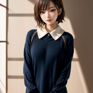 リアル系日本人女性×冬ニットを再現｜Stable Diffusion用ベースプロンプト（Layered-Knit）