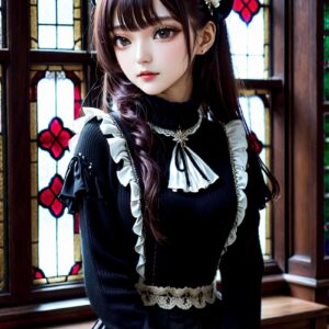 リアル系日本人女性×冬ニットを再現｜Stable Diffusion用ベースプロンプト（Gothic-Knit）