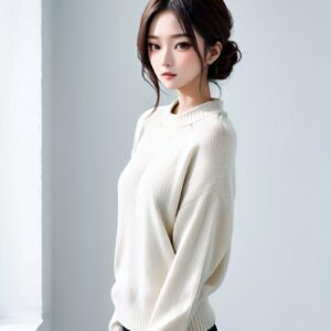 リアル系日本人女性×冬ニットを再現｜Stable Diffusion用ベースプロンプト（Minimal-Knit）