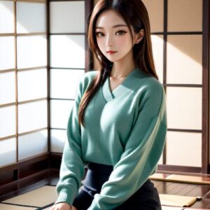 リアル系日本人女性×冬ニットを再現｜Stable Diffusion用ベースプロンプト（Jpn-Modern-Knit）