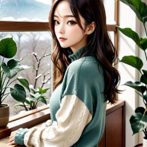 リアル系日本人女性×冬ニットを再現｜Stable Diffusion用ベースプロンプト（FULL-Set）