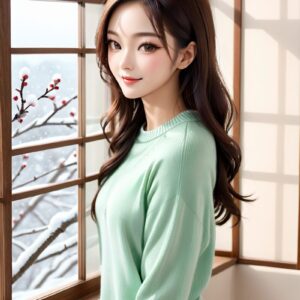 リアル系日本人女性×冬ニットを再現｜Stable Diffusion用ベースプロンプト（Feminine-Knit）
