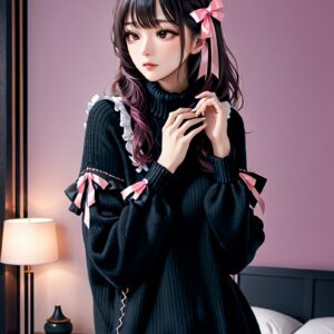 リアル系日本人女性×冬ニットを再現｜Stable Diffusion用ベースプロンプト（Fashion-Set）